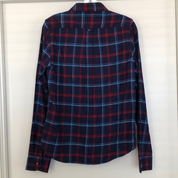 NWOT Blue Plaid Cotton Flannel - Picture 2 of 5